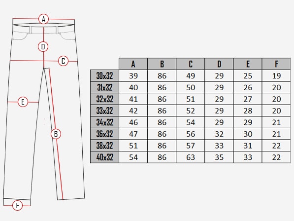 Legacy D12 Skinnbyxor - Svart Size table