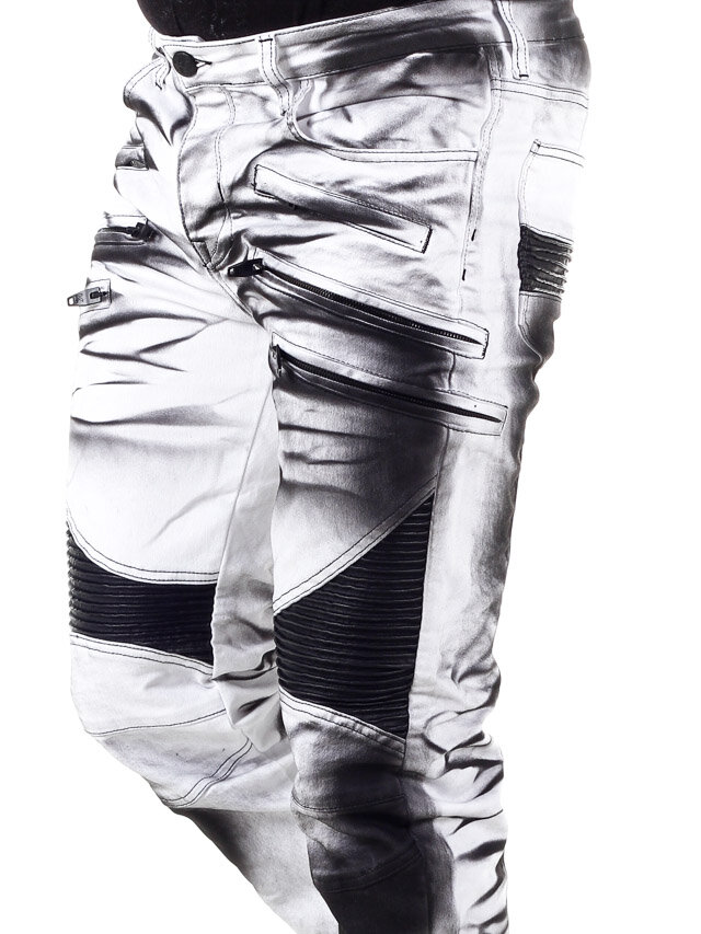 Sanchoz Kingz Jeans - Vit/Svart