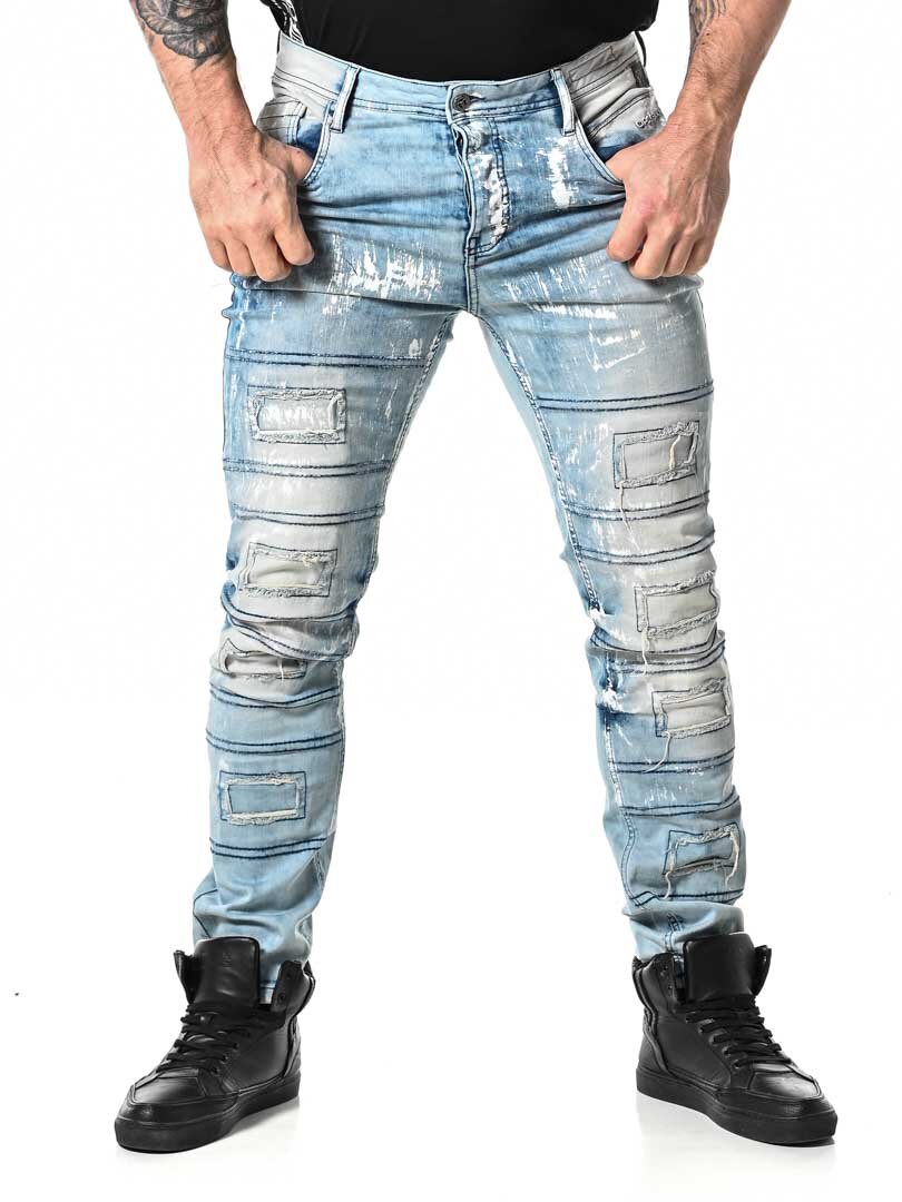 Destroyed Cipo & Baxx Jeans - Ljusblå