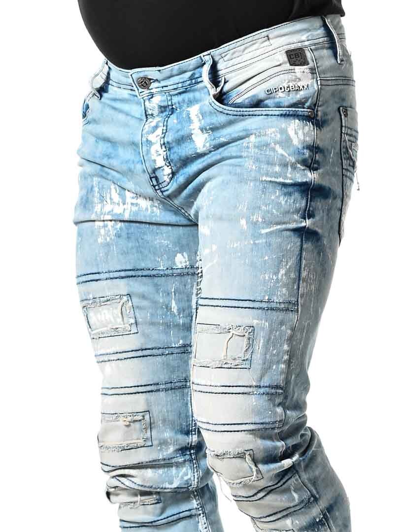 Destroyed Cipo & Baxx Jeans - Ljusblå