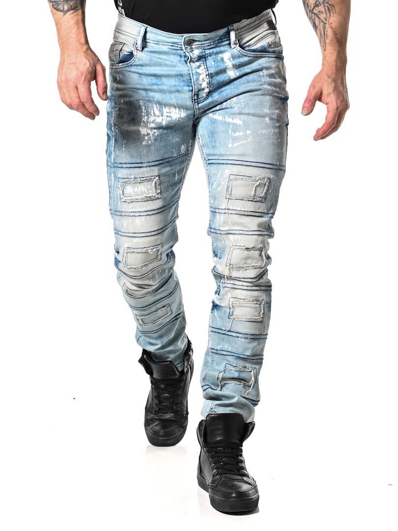 Destroyed Cipo & Baxx Jeans - Ljusblå