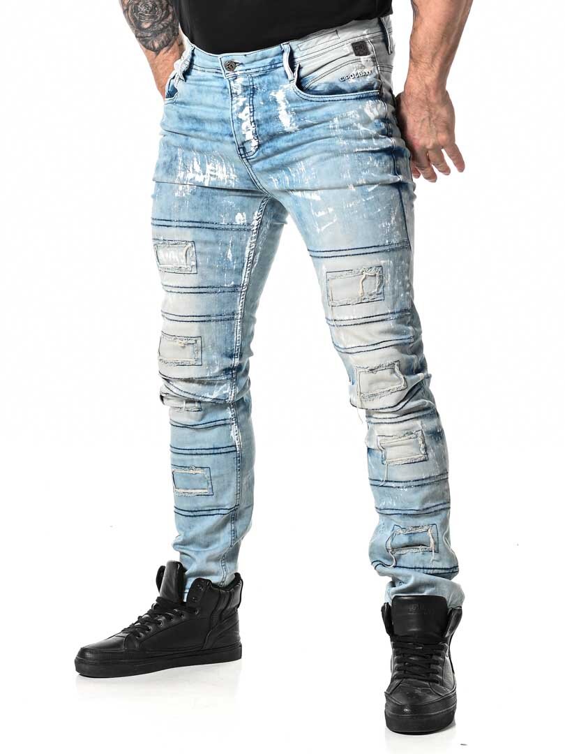 Destroyed Cipo & Baxx Jeans - Ljusblå