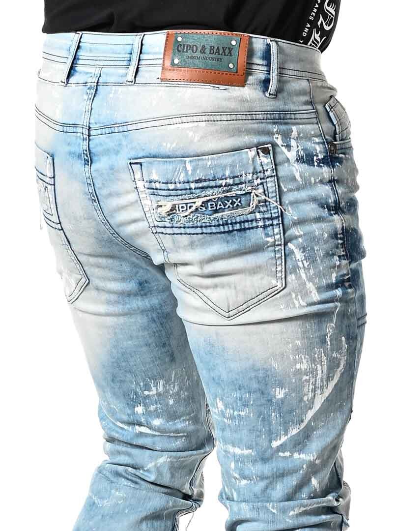 Destroyed Cipo & Baxx Jeans - Ljusblå