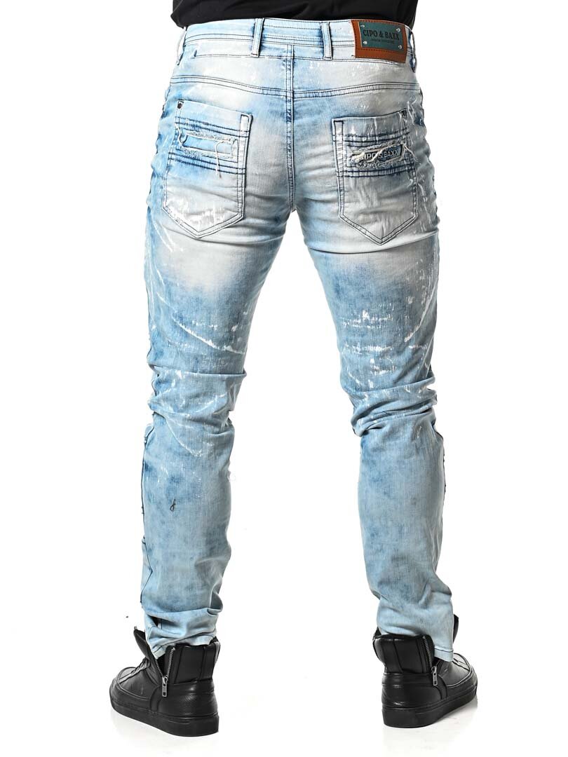 Destroyed Cipo & Baxx Jeans - Ljusblå