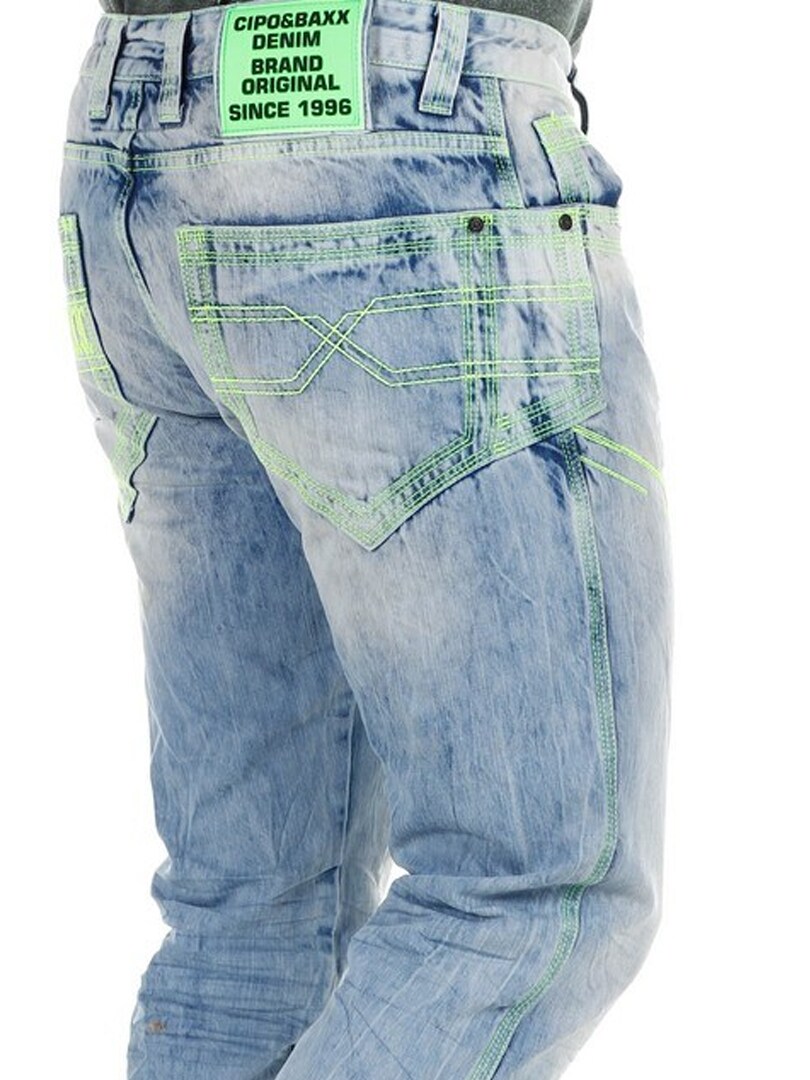 Neon Cipo & Baxx Jeans - Ljusblå 
