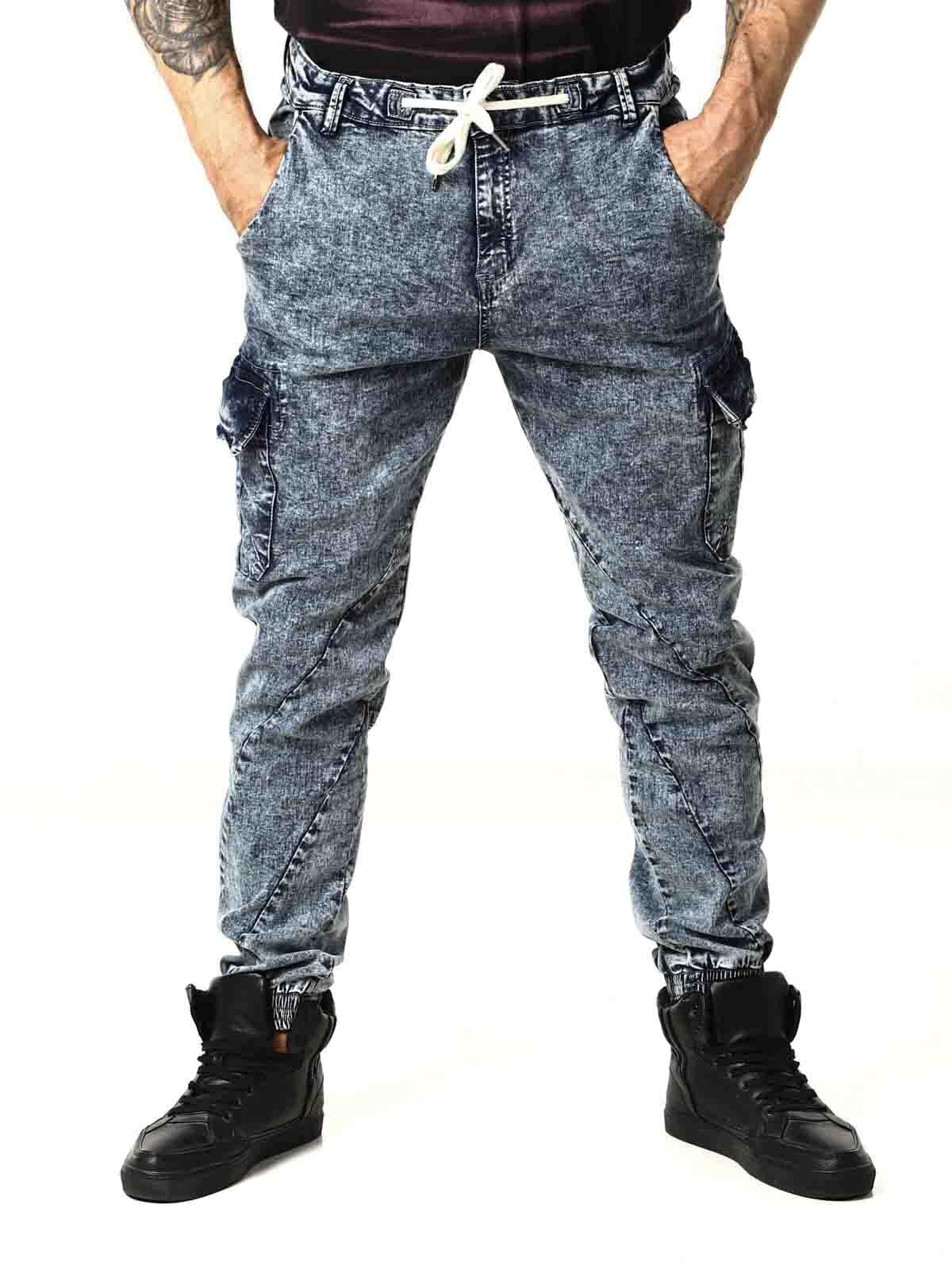 Urban Classics Cargo Joggjeans - Blå