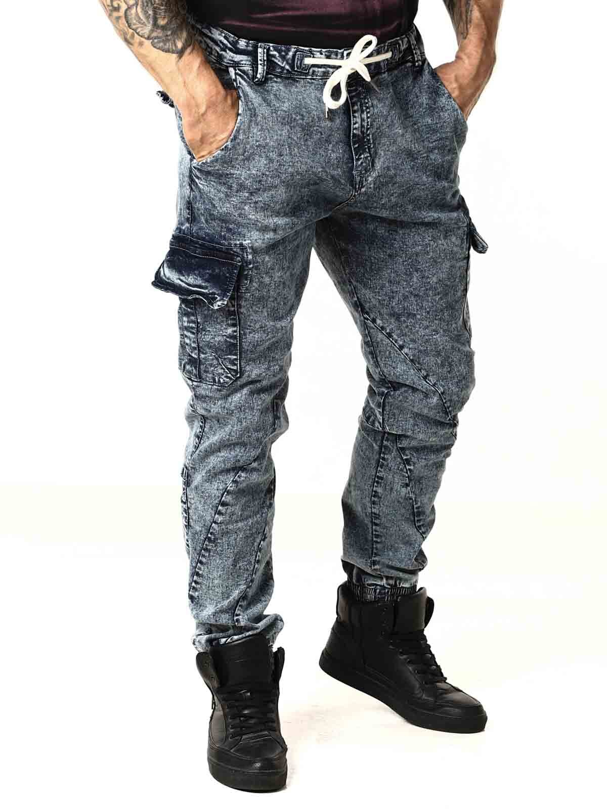 Urban Classics Cargo Joggjeans - Blå