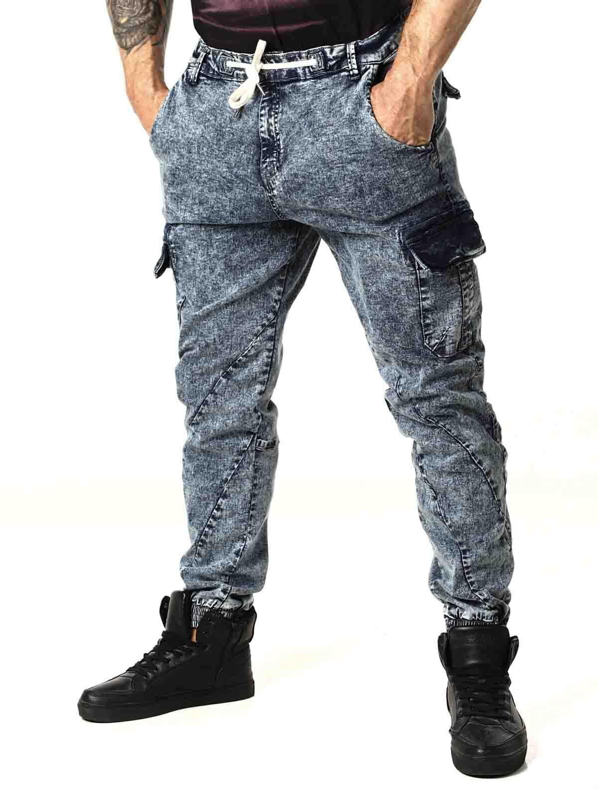 Urban Classics Cargo Joggjeans - Blå