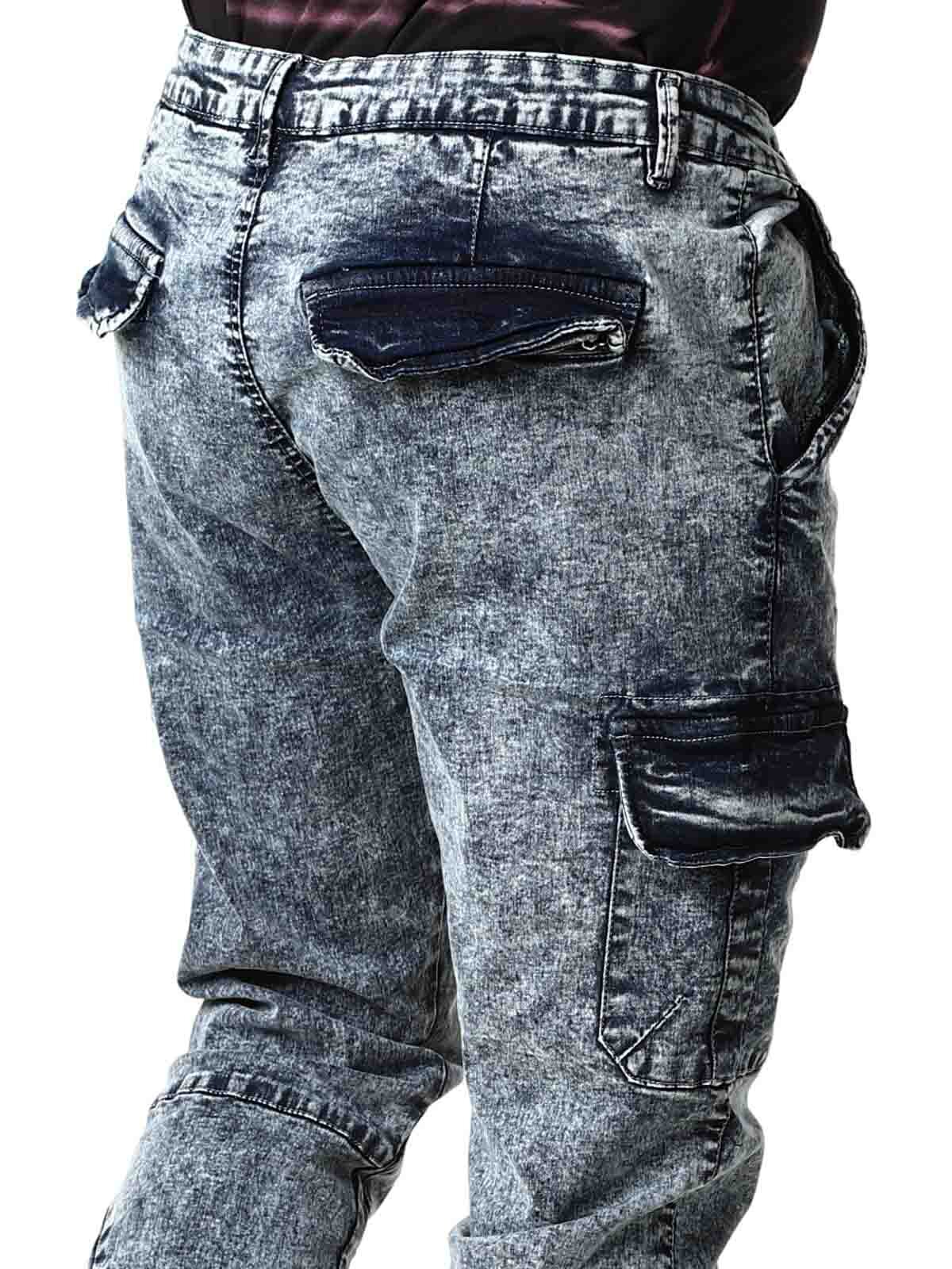 Urban Classics Cargo Joggjeans - Blå