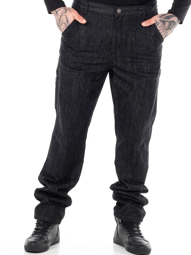 Double Knee Urban Jeans - Svart