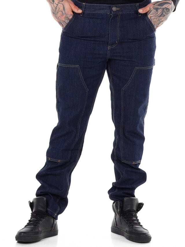 Double Knee Urban Jeans - Mörkblå