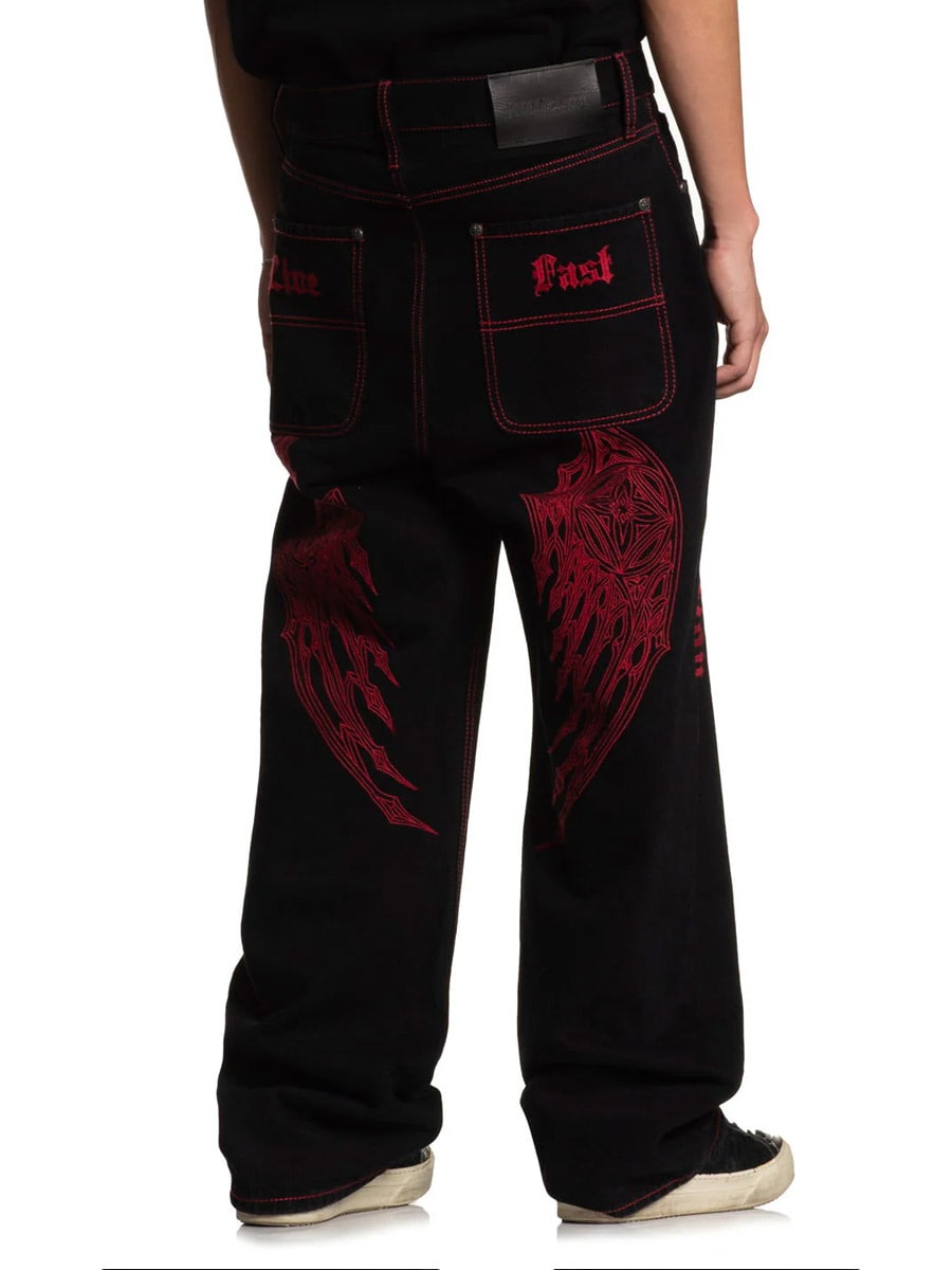 Affliction Wide Leg Wings Jeans - 2 Black Red.jpg