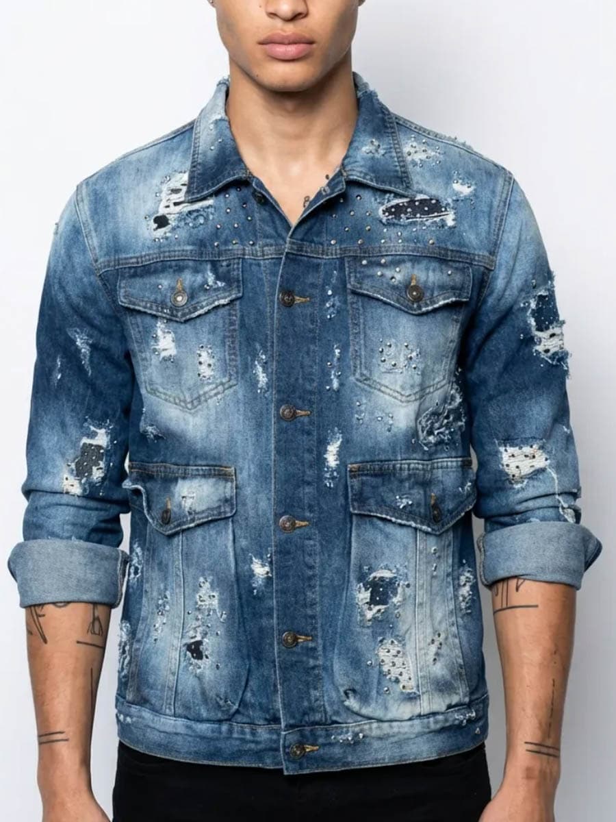 B-1836-blue Sander Kingz Jeansjacka.jpg