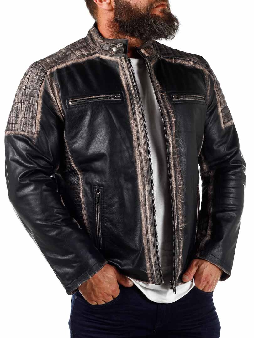 RD Marcone Skinnjacka - Dirty Brown