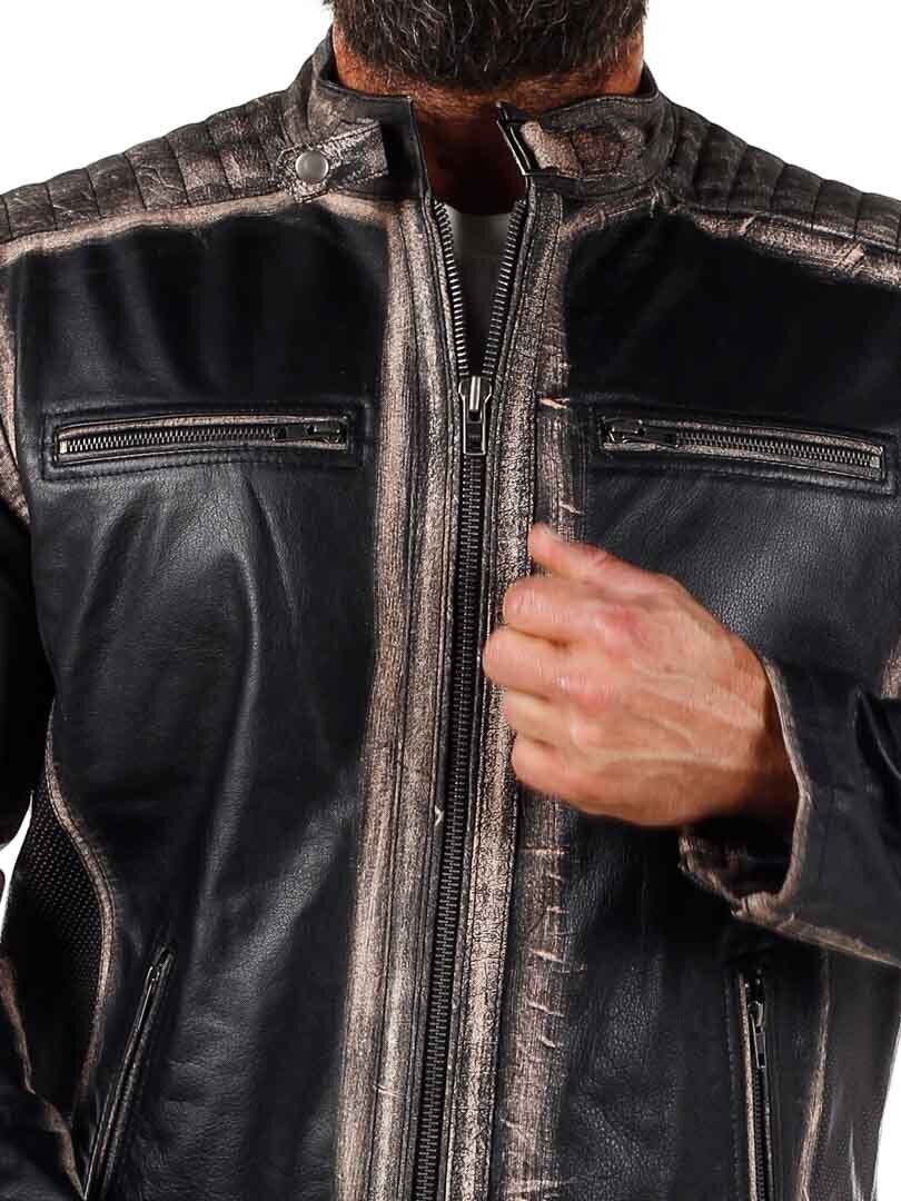 RD Marcone Skinnjacka - Dirty Brown