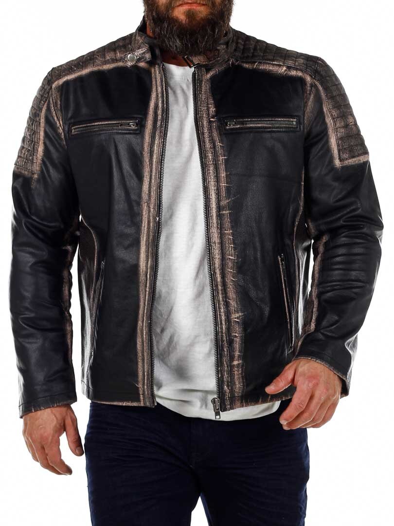 RD Marcone Skinnjacka - Dirty Brown