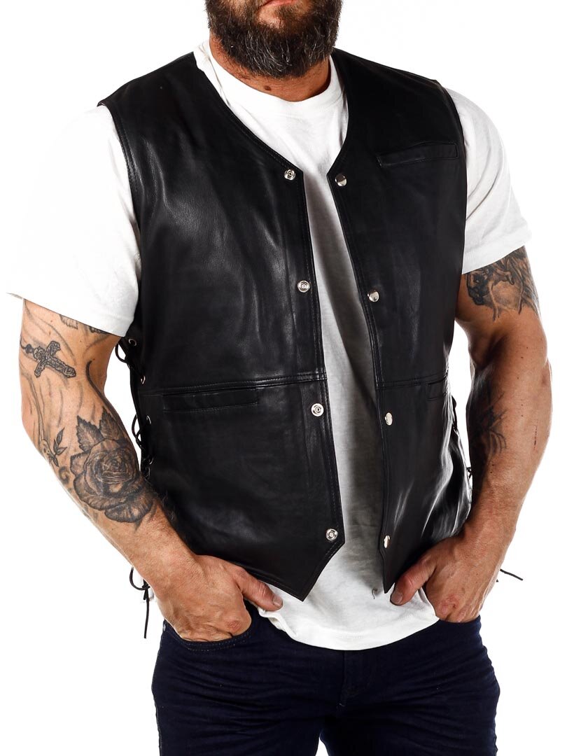 RD Rieto Biker Skinnväst - Svart