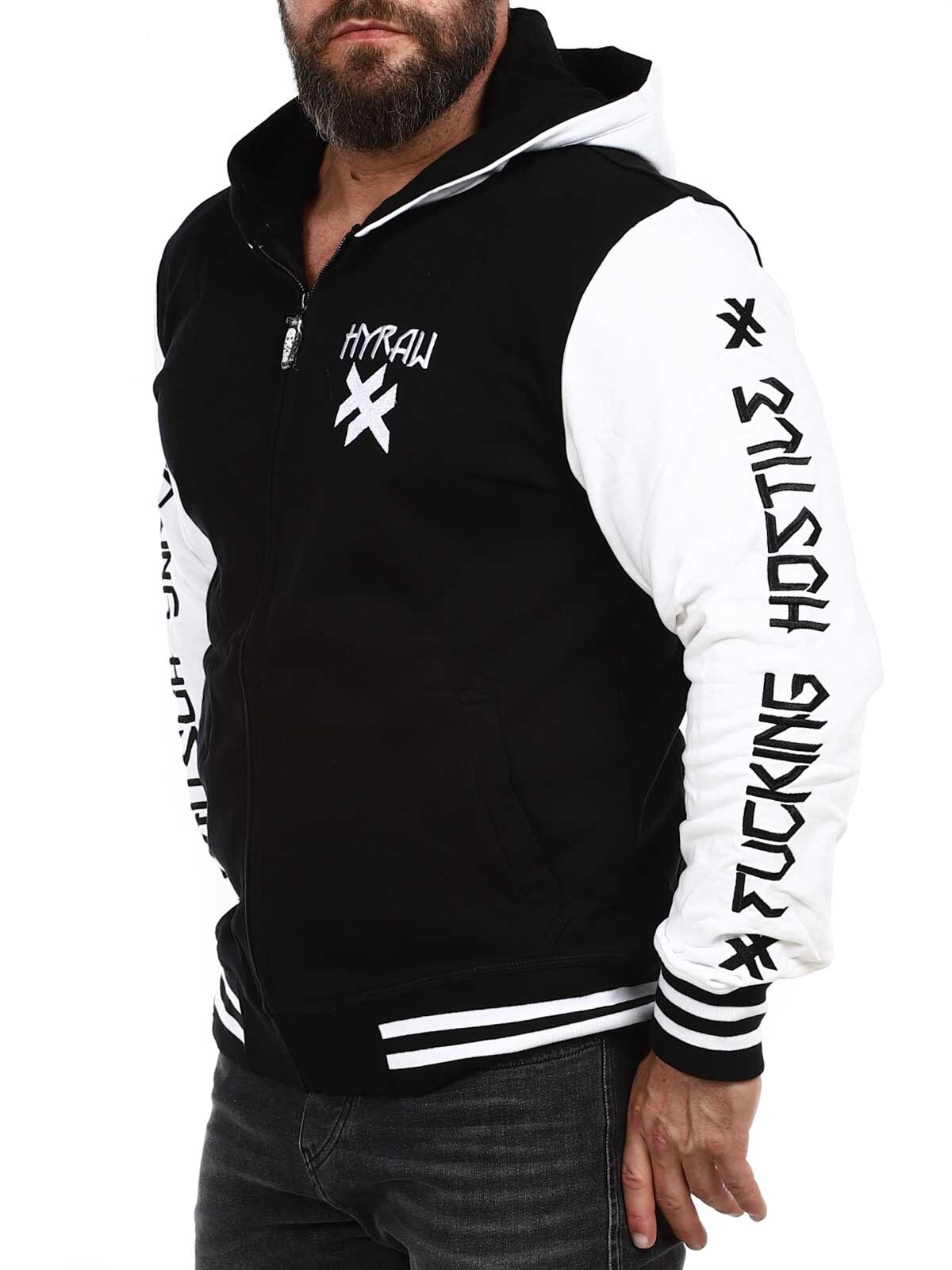 Hyraw Hostile Collegejacka - Svart/Vit