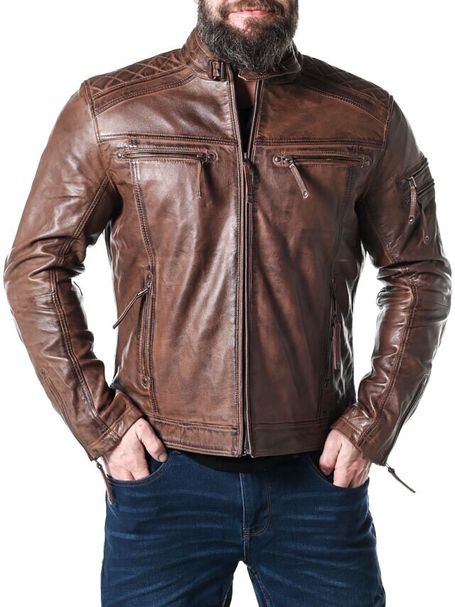 RD Thunder Skinnjacka - Dirty Brown