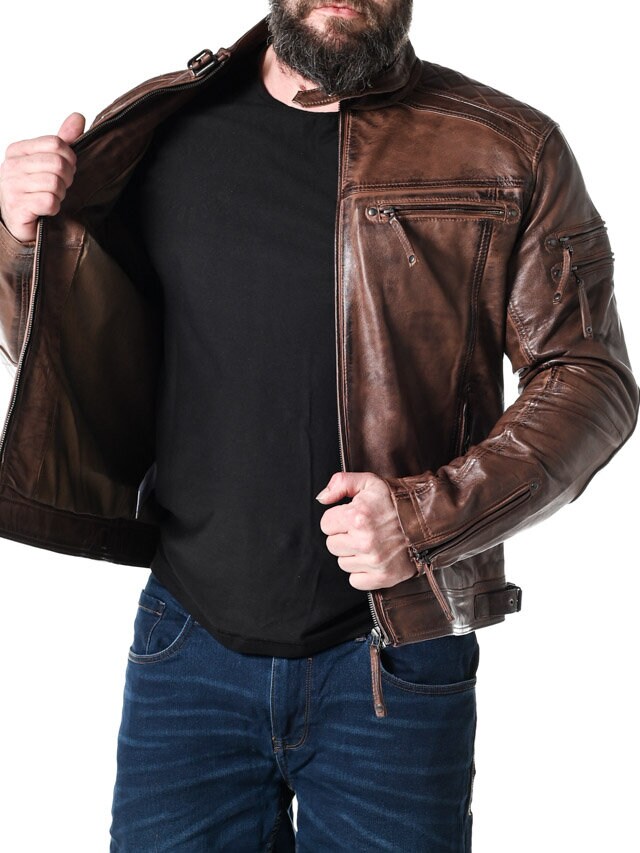 RD Thunder Skinnjacka - Dirty Brown