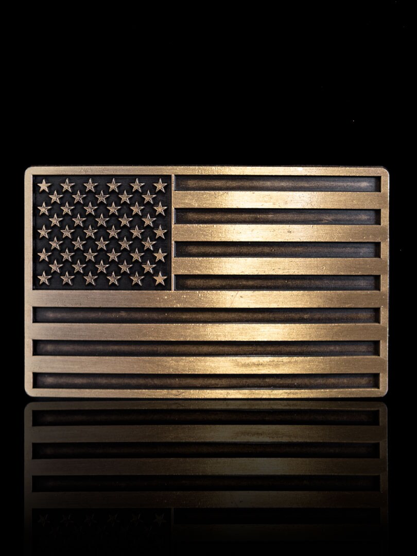 American Flag Bältesspänne - Guld