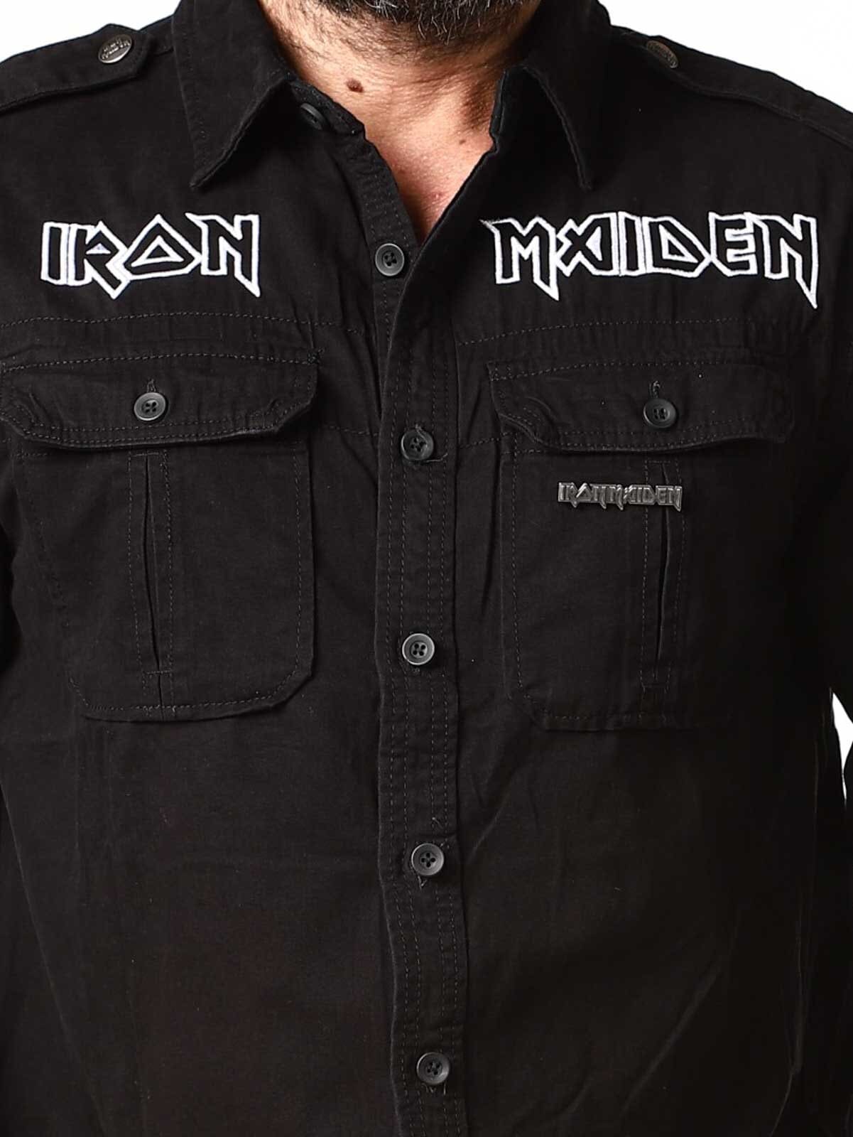 Iron Maiden Vintage Brandit Skjorta - Svart