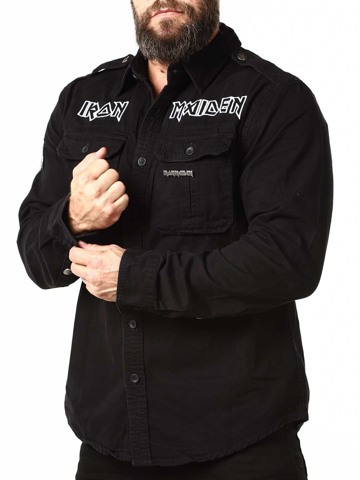 Iron Maiden Vintage Brandit Skjorta - Svart