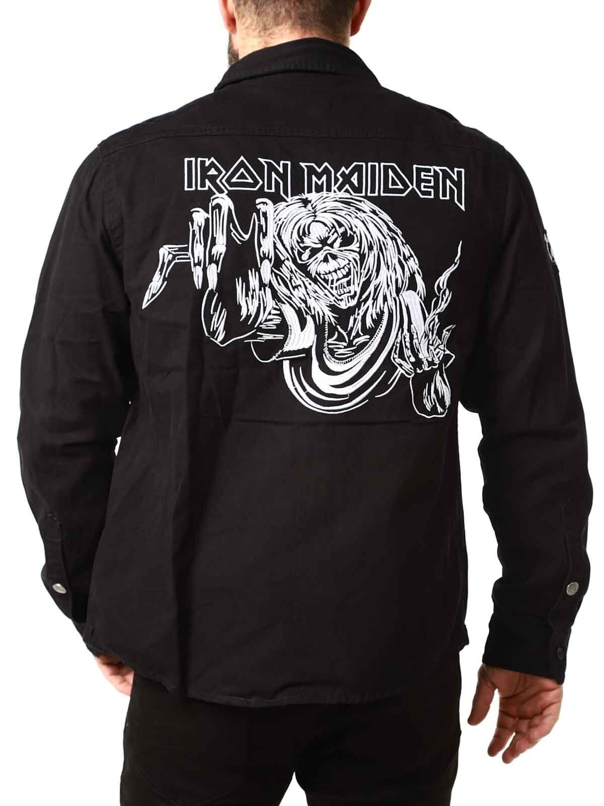 Iron Maiden Vintage Brandit Skjorta - Svart