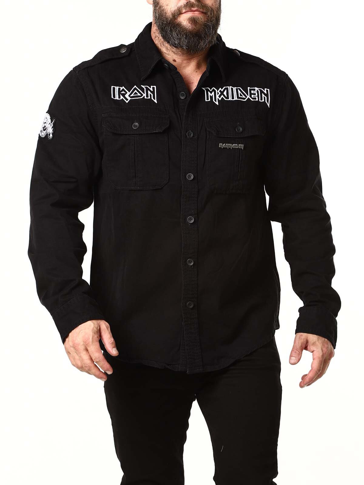 Iron Maiden Vintage Brandit Skjorta - Svart