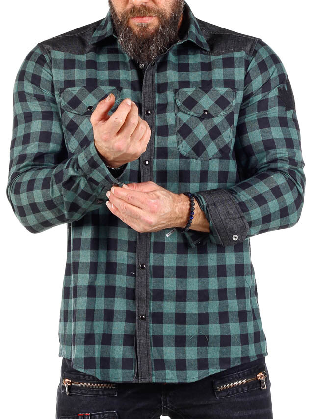 RD Lumberjack Skjorta - Grön/Svart