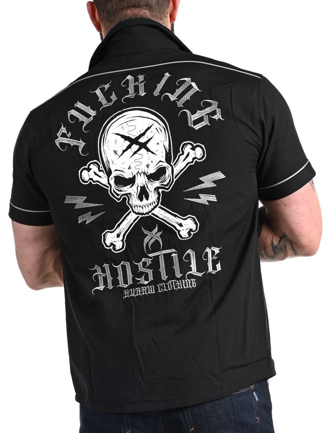 Hyraw Skull Cross Skjorta - Svart