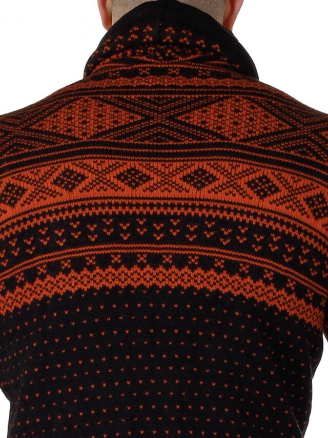 Benelli Stickad Tröja - Svart/Orange