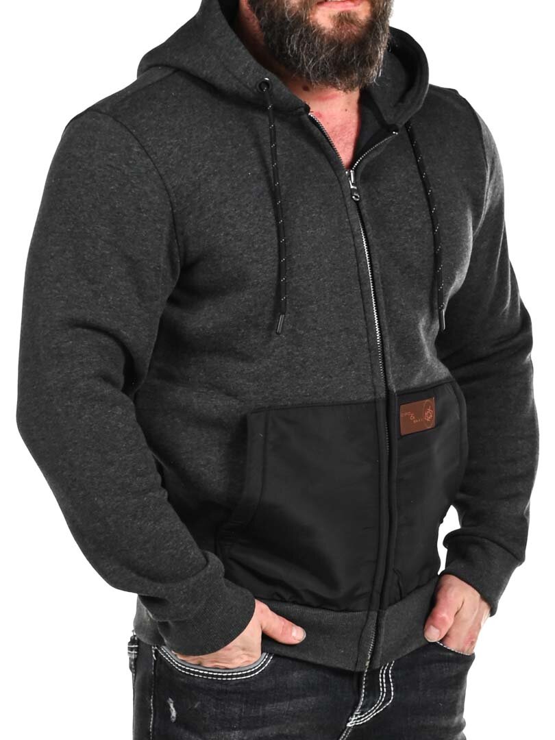 Zane Cipo & Baxx Zip Hoodie - Mörkgrå