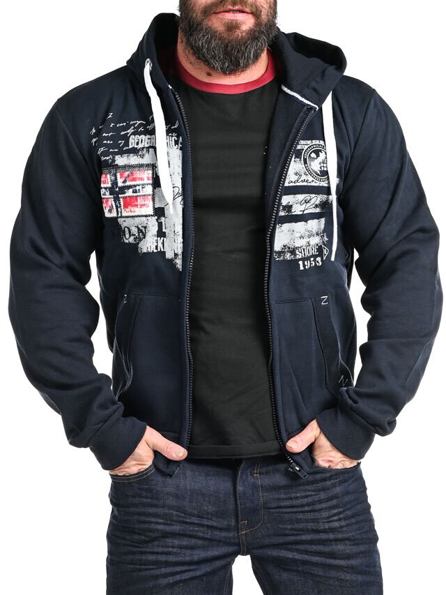 Fohnson Geo Norway Hoodie - Mörkblå