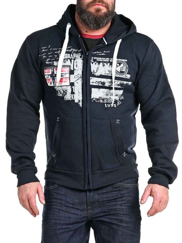 Fohnson Geo Norway Hoodie - Mörkblå