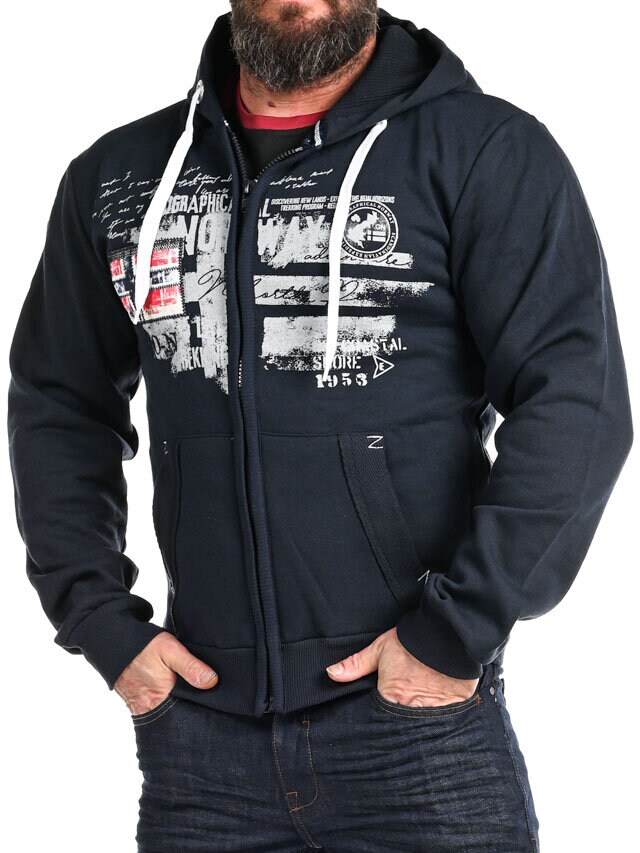 Fohnson Geo Norway Hoodie - Mörkblå