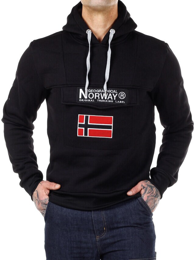 Gardon Geo Norway Hoodie - Svart/Grå