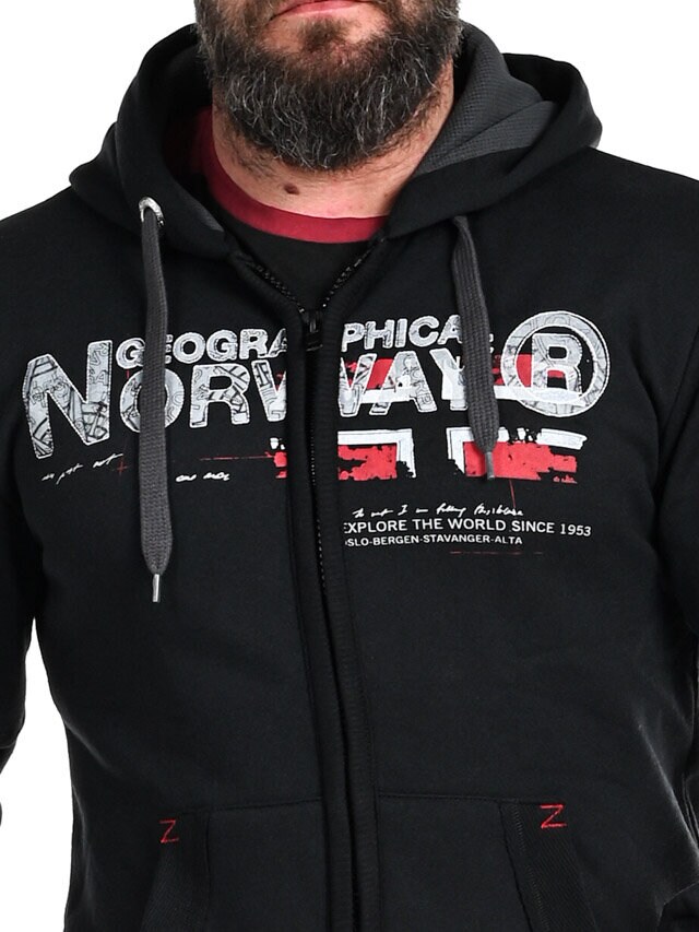 Gisland Geo Norway Hoodie - Svart