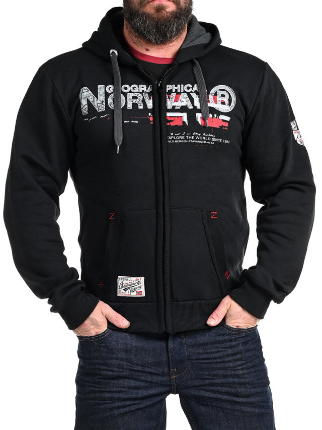 Gisland Geo Norway Hoodie - Svart