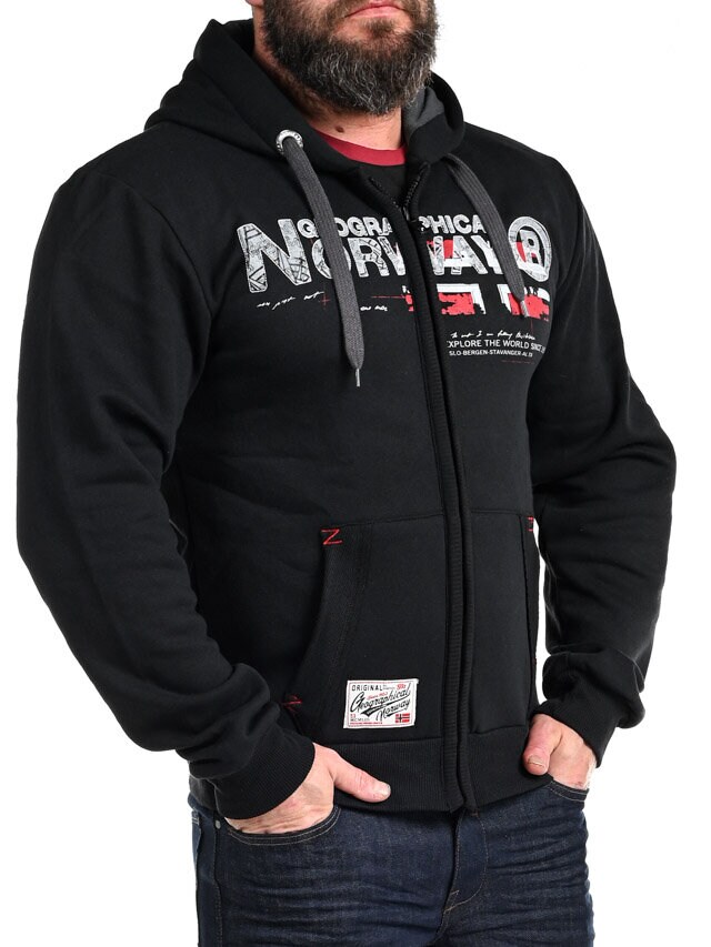 Gisland Geo Norway Hoodie - Svart