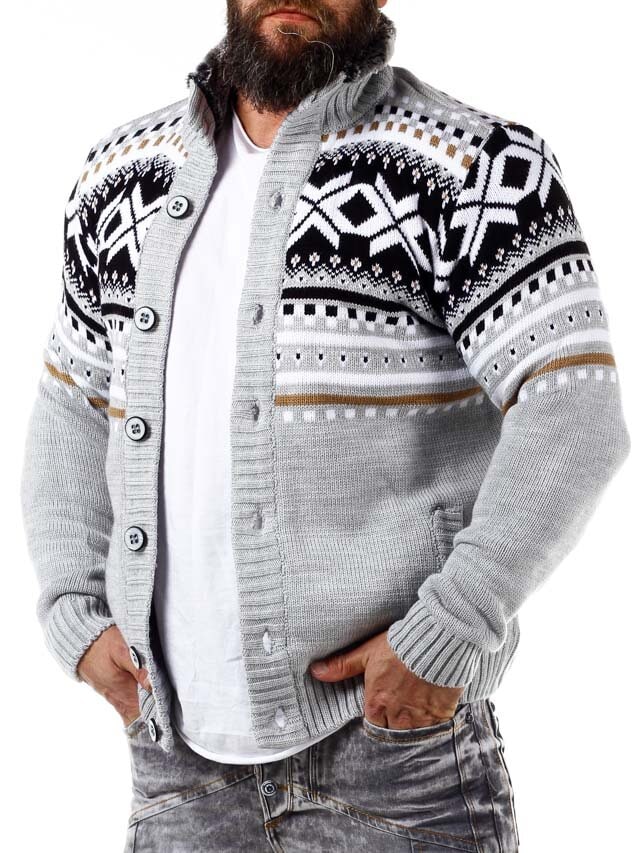 Nick Grizzly Cardigan - Grå