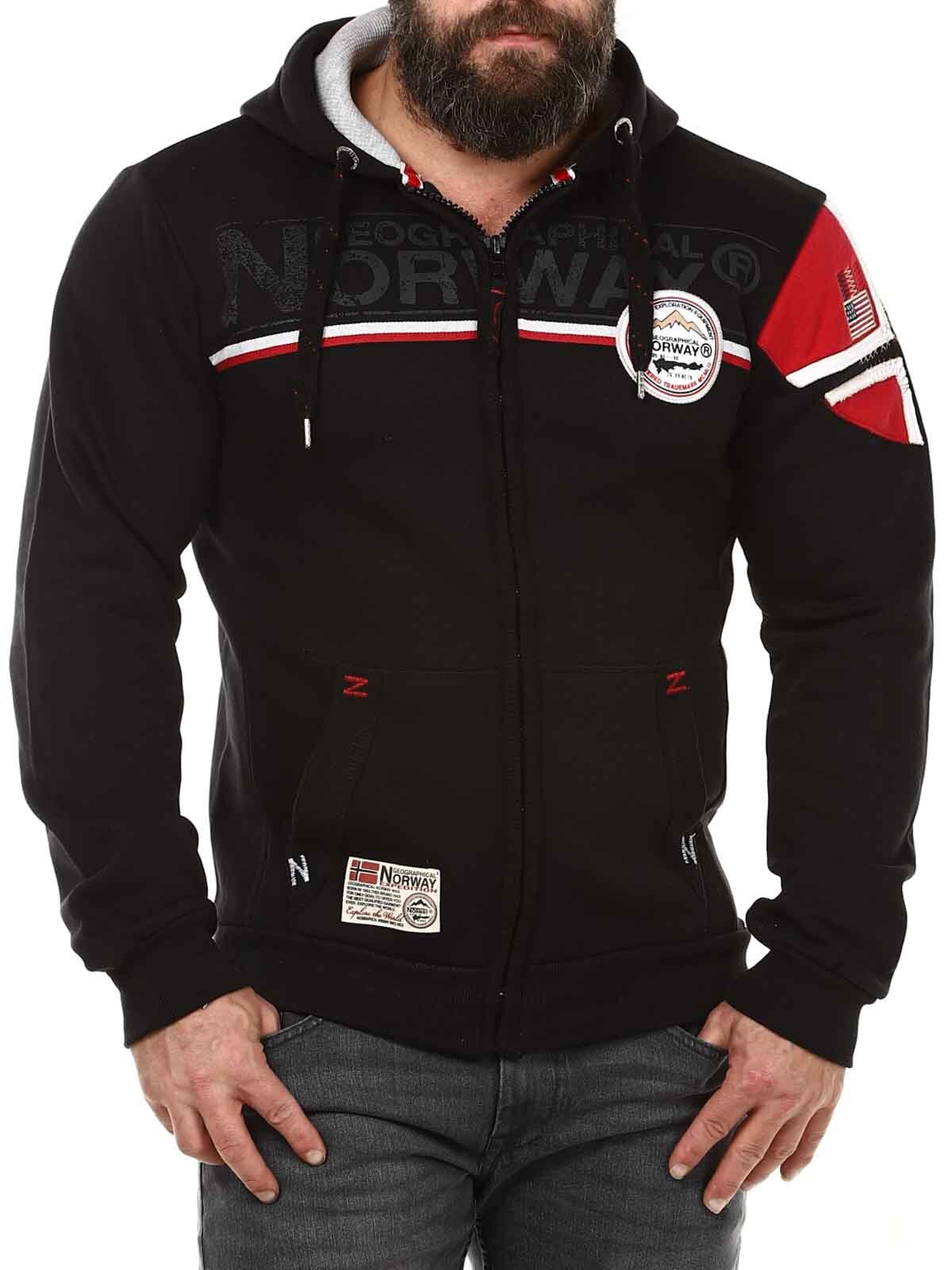 Fulco Geo Norway Hoodie - Svart