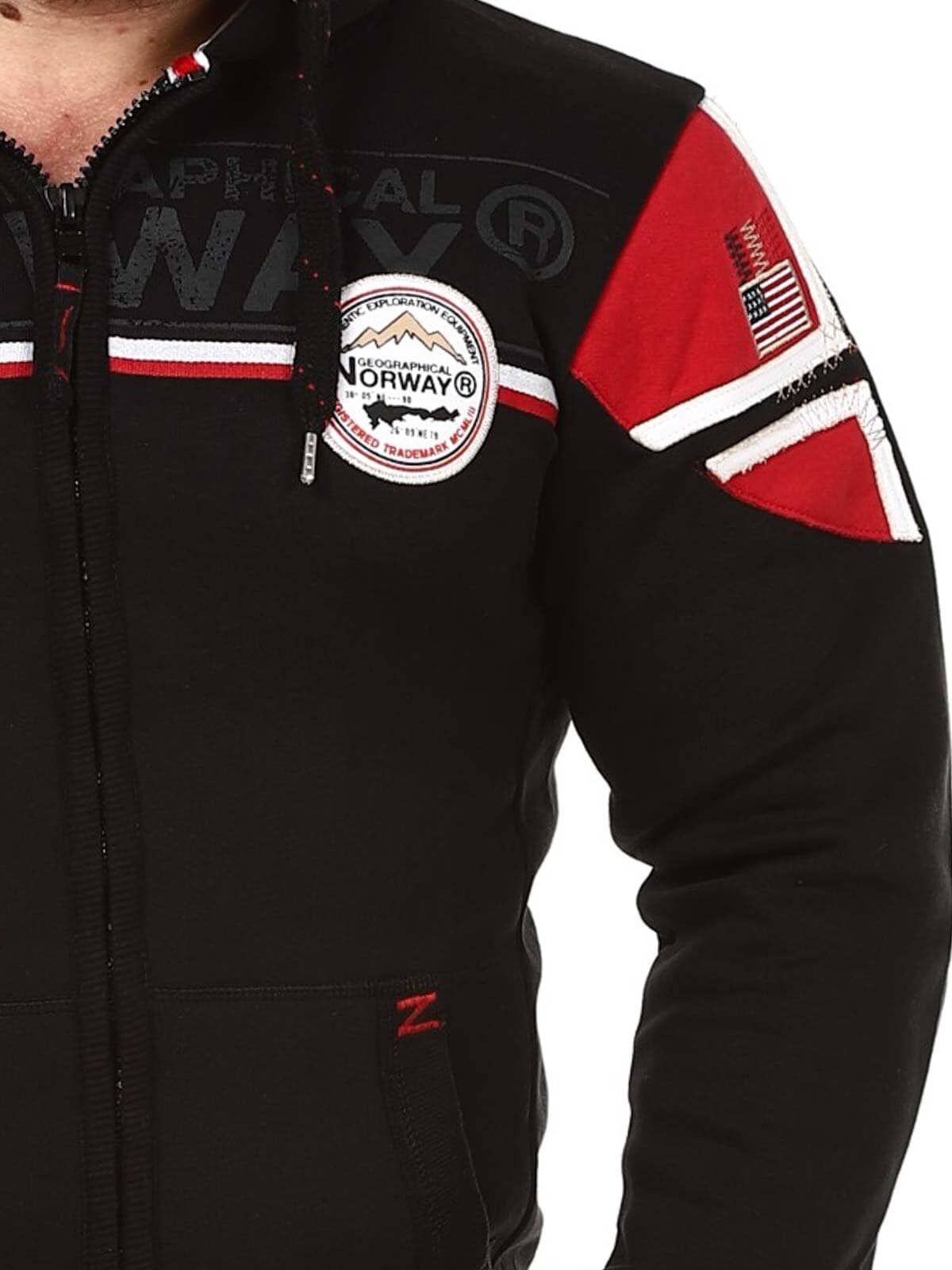 Fulco Geo Norway Hoodie - Svart