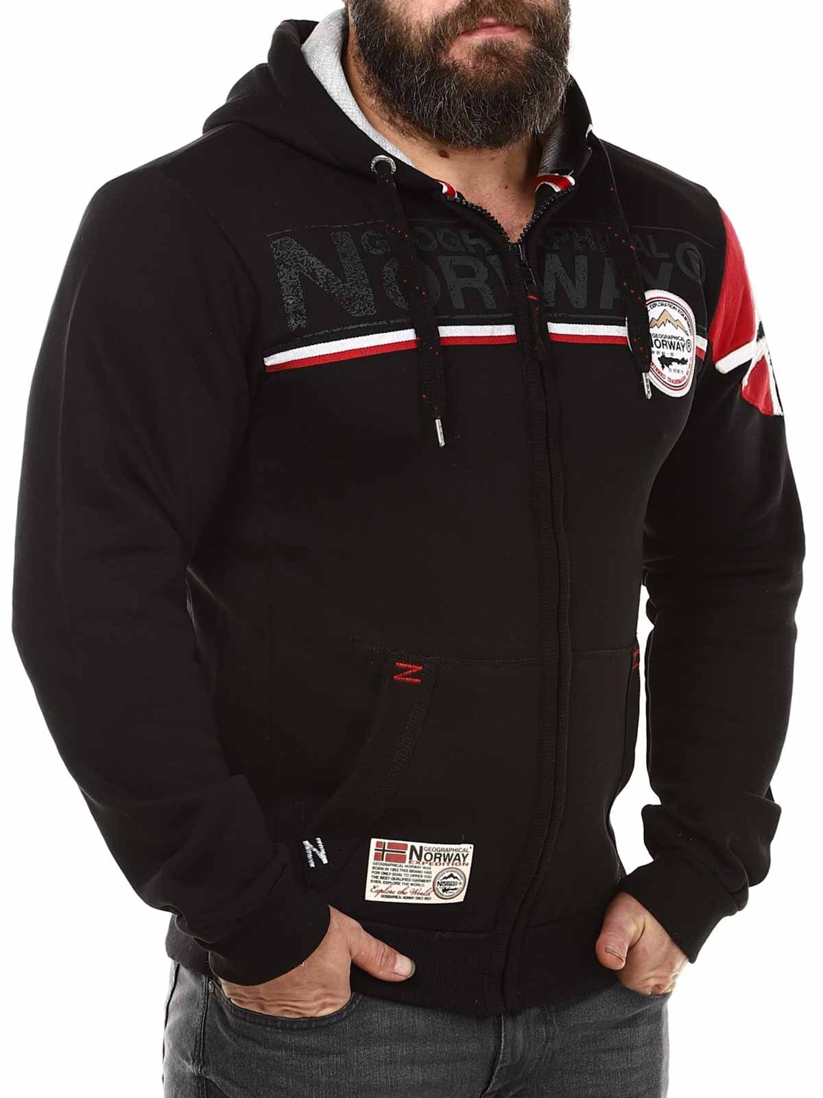 Fulco Geo Norway Hoodie - Svart