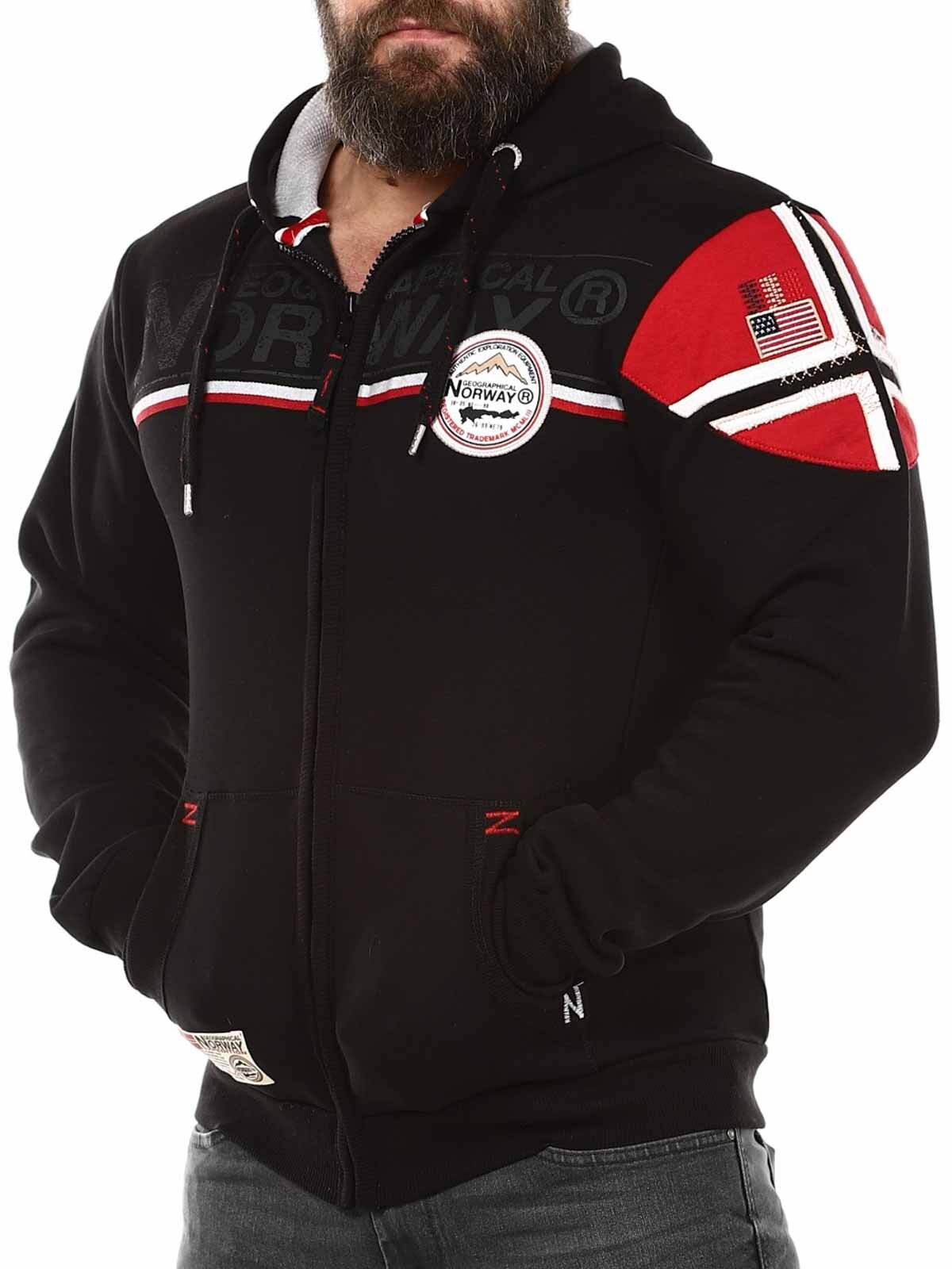 Fulco Geo Norway Hoodie - Svart
