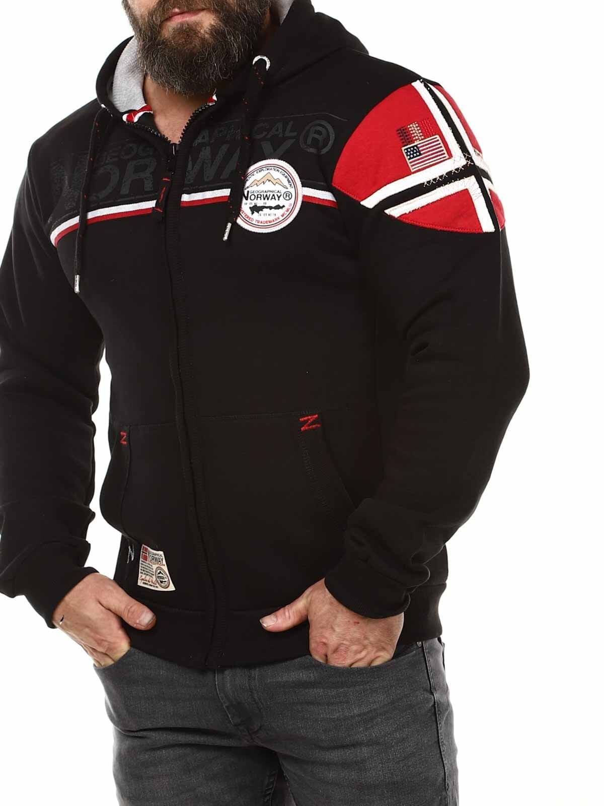 Fulco Geo Norway Hoodie - Svart