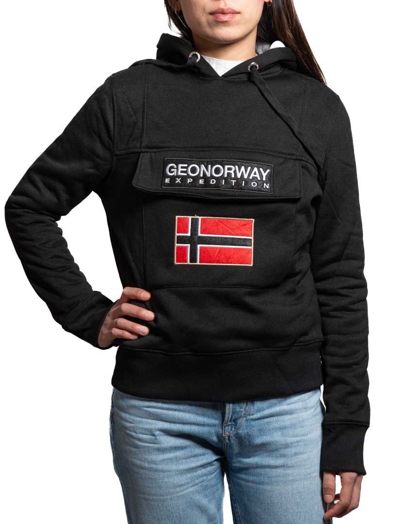 Gardon Geo Norway Hoodie - Svart
