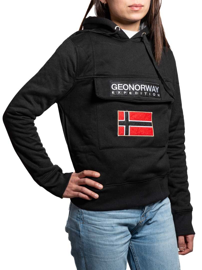 Gardon Geo Norway Hoodie - Svart