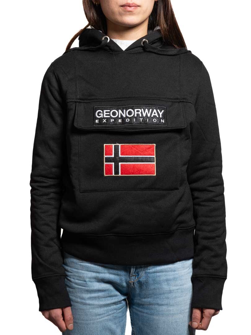 Gardon Geo Norway Hoodie - Svart
