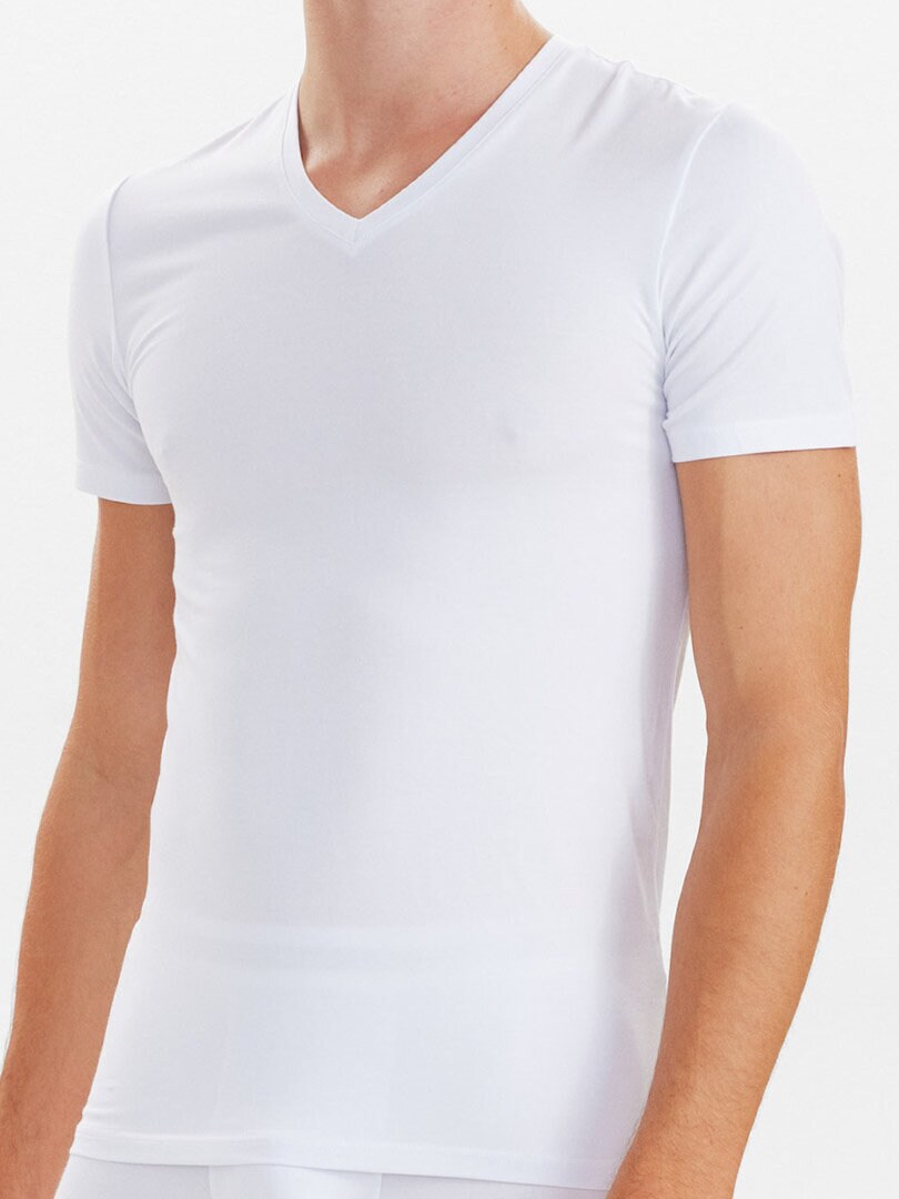 2-Pack JBS Bamboo V-neck T-shirt - Vit